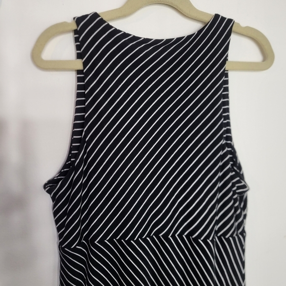 VGUC Athleta Santorini High Neck Mix Stripe Dress, Black Xmall - Picture 5 of 9